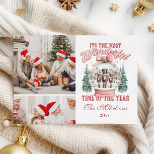  Pink  Nutcracker Christmas 2 Photo  Wonderland Gl Holiday Card