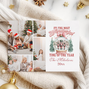  Pink  Nutcracker Christmas 4 Photo  Wonderland Gl Holiday Card