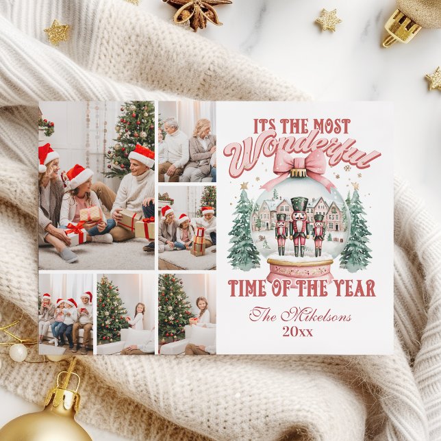  Pink  Nutcracker Christmas 6 Photo  Wonderland Gl Holiday Card (Creator Uploaded)