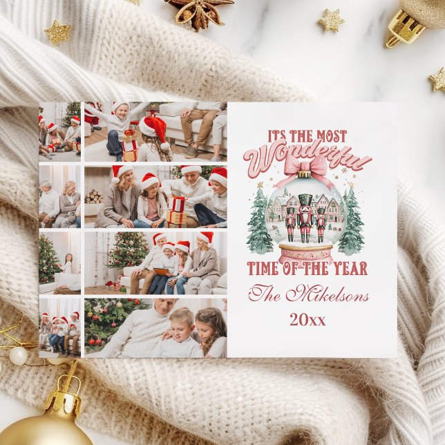  Pink  Nutcracker Christmas 8 Photo  Wonderland Gl Holiday Card (Creator Uploaded)
