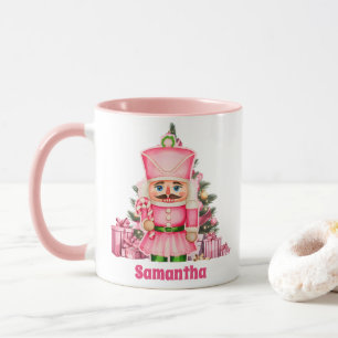 Pink Nutcracker Christmas Kids Hot Chocolate Mug