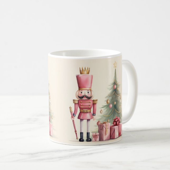 Pink Nutcracker Christmas Mug (Front Right)