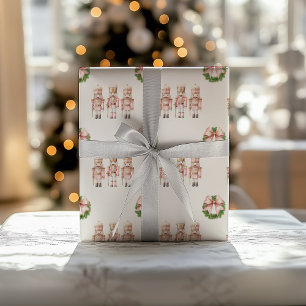 Pink Nutcracker Christmas Wrapping Paper