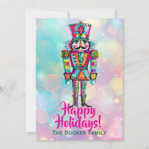 Pink Nutcracker Gay Christmas Happy Holidays Holiday Card