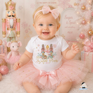 Pink Nutcracker Little Sugar Plum Wonderland Baby Bodysuit