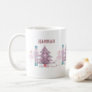 Pink Nutcracker Pastel Personalized Coffee Mug