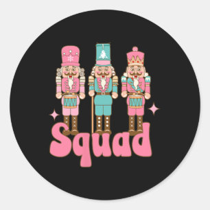 Pink Nutcracker Squad In My Nutcracker Era Christm Classic Round Sticker