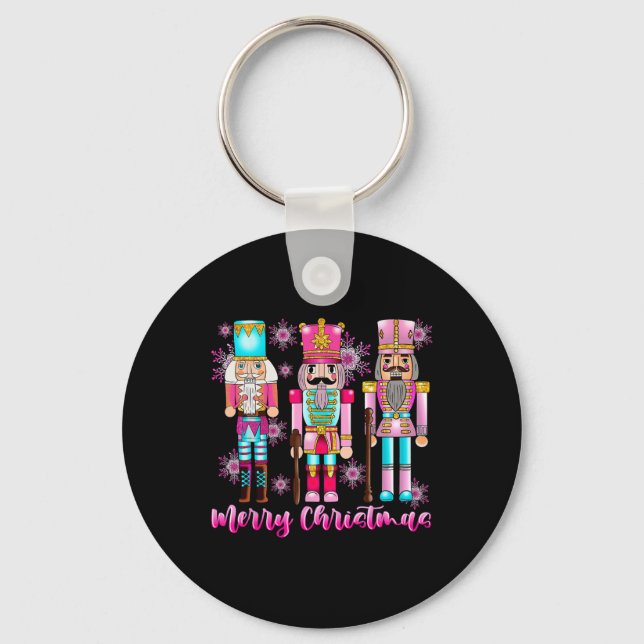 Pink Nutcracker Squad Pink Christmas Byllet Xmas W Key Ring (Front)