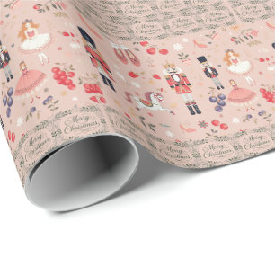 Pink Nutcracker Suite Sugar Plum Fairy Wrapping Paper