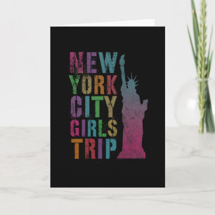 Pink Nyc Girls Trip New York City Summer Besties N Card
