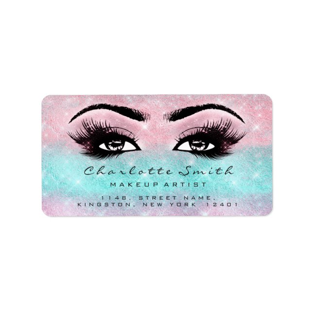 Pink Ocean Makeup Lashes Stylst Beauty RSVP Label (Front)