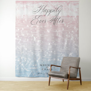 Pink Ocean Sparkling Waters Photo Prop Tapestry