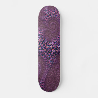 Pink Octopus Fractal Abstract Skateboard