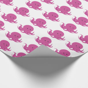 Pink Octopus   Wrapping Paper