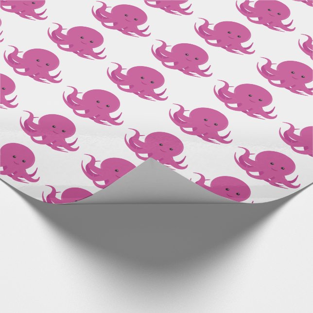 Pink Octopus | Wrapping Paper (Corner)