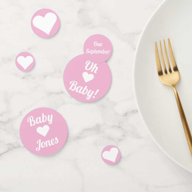 Pink Oh Baby Customisable Confetti (Group)