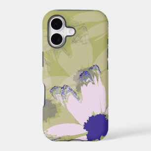 Pink Olive Green Daisy Floral Art