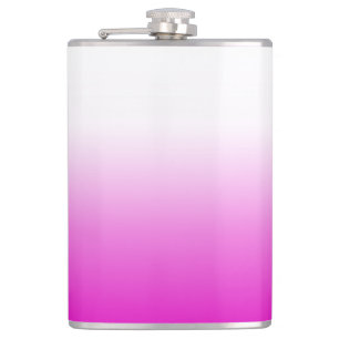 Pink Ombr Gradient Background Design-60416 Hip Flask