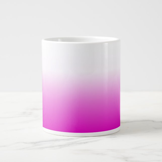 Pink Ombr Gradient Background Design-60416 Large Coffee Mug (Front)