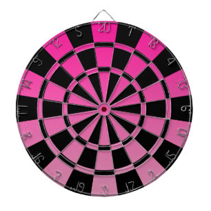 Pink Ombre And Black Dartboard