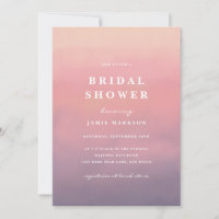 Pink Ombre Boho Minimalist Bridal Shower