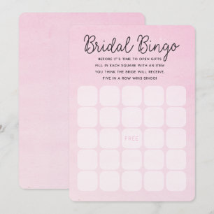 Pink Ombre Bridal Shower   Bridal Bingo Cards