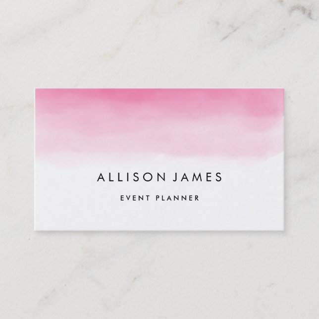 Pink Ombre Business Card (Front)