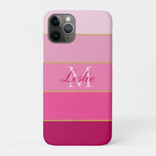 Pink Ombre Colour Block Personalised  iPhone 11 Pro Case