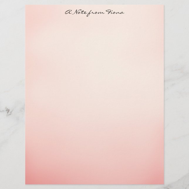 Pink Ombre Custom Letterhead (Front)