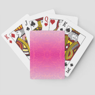 Pink Ombre Damask Playing Cards