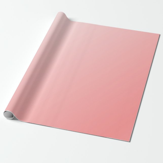 Pink Ombre Design Wrapping Paper (Unrolled)
