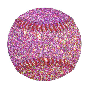 Pink Ombre Glitter Background Baseball
