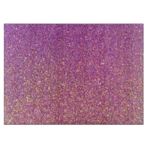 Pink Ombre Glitter Background Cutting Board