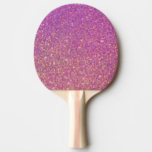Pink Ombre Glitter Background Ping Pong Paddle