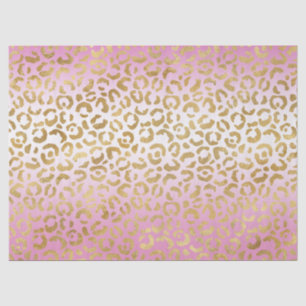 Pink Ombre Gold Leopard Print      Tissue Paper
