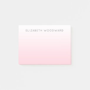 Pink Ombre Gradient Personalised Post-it Notes