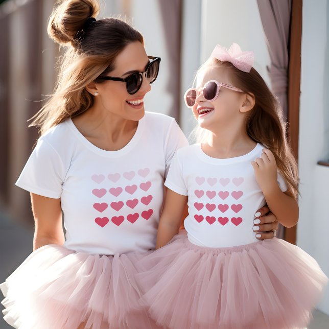 Pink Ombre Hearts Valentines Day T-Shirt (Creator Uploaded)