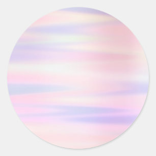 Pink Ombre Pastel Blush Makeup Cosmetic  Classic Round Sticker