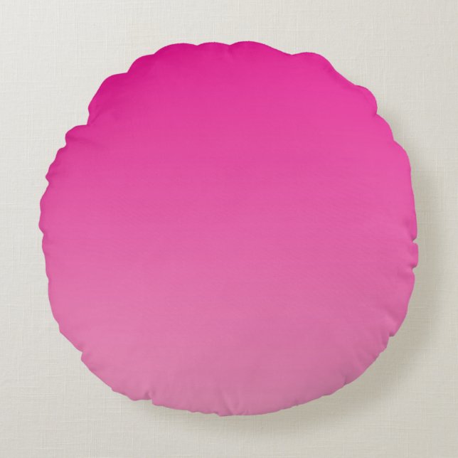 Pink Ombre Round Cushion (Front)