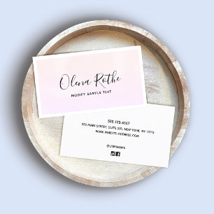 Pink Ombre Signature Script Professional Calling Card