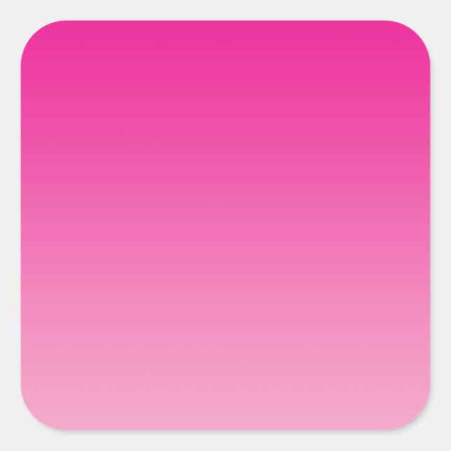 Pink Ombre Square Sticker (Front)