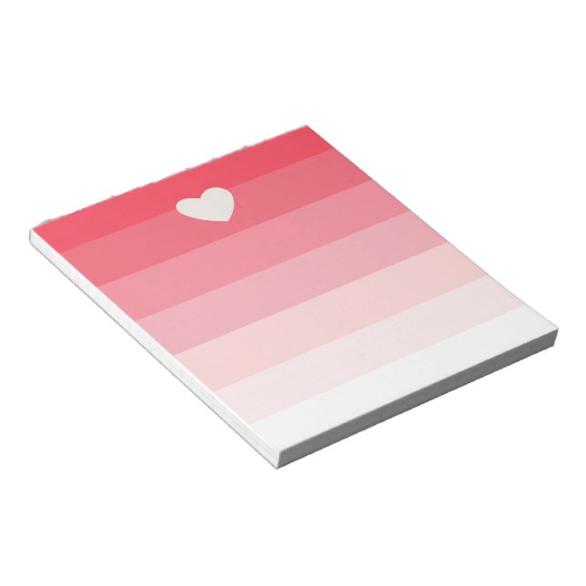 Pink Ombre Stripes Notepad (Angled)