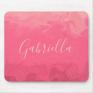 Pink Ombre With Name Mouse Pad
