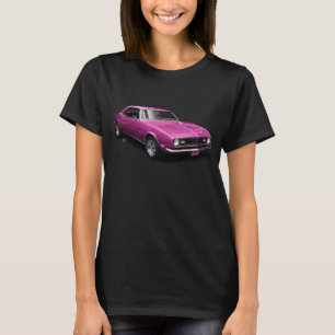 Pink on Black 68 Camaro Ladies Shirt