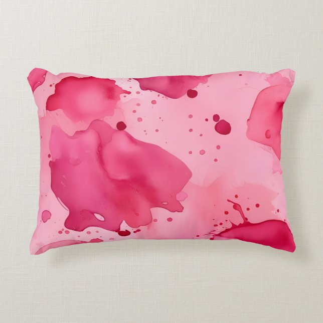 Pink on Pink Abstract  Decorative Cushion (Front)