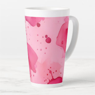Pink on Pink Abstract Latte Mug
