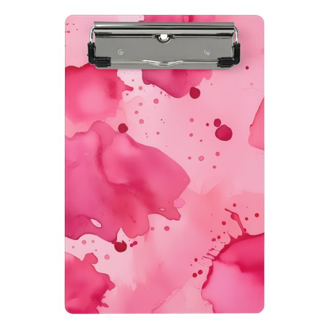 Pink on Pink Abstract  Mini Clipboard (Front)