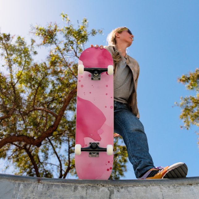 Pink on Pink Abstract Skateboard (Outdoor 1)