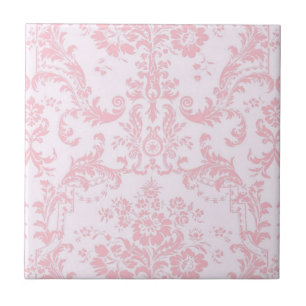 Pink on Pink Fancy Elegant Vintage Ceramic Tile