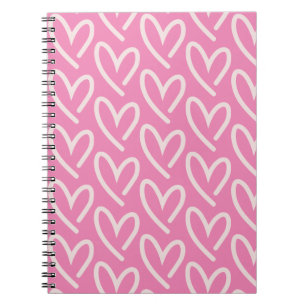 Pink on Pink Hearts Notebook